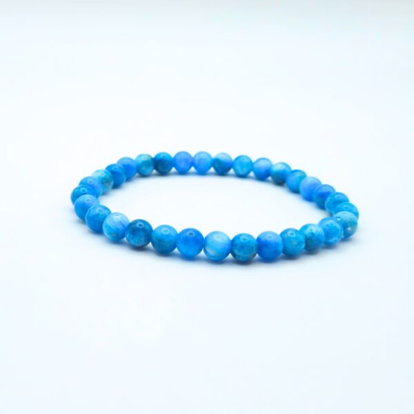 Bracelet Apatite bleue - 6 mm – Image 2