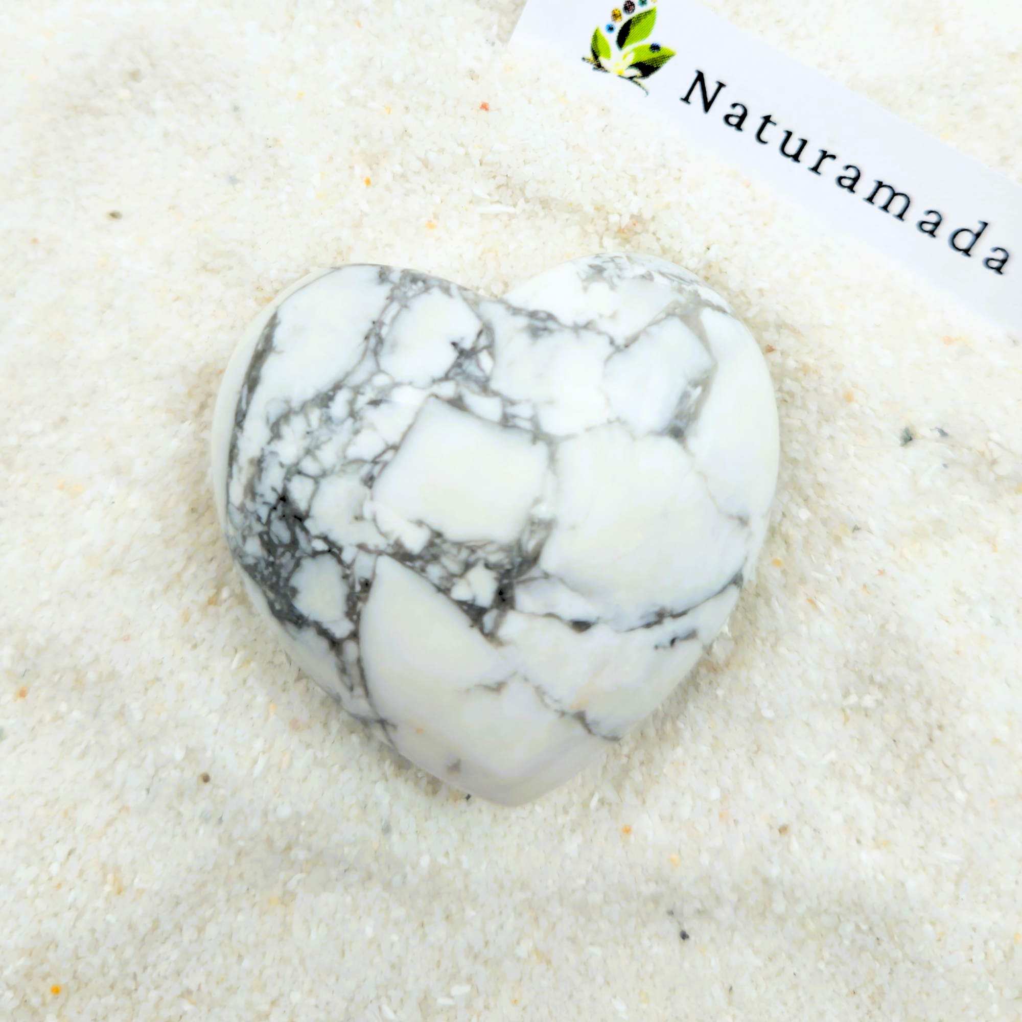 Coeur Howlite blanche
