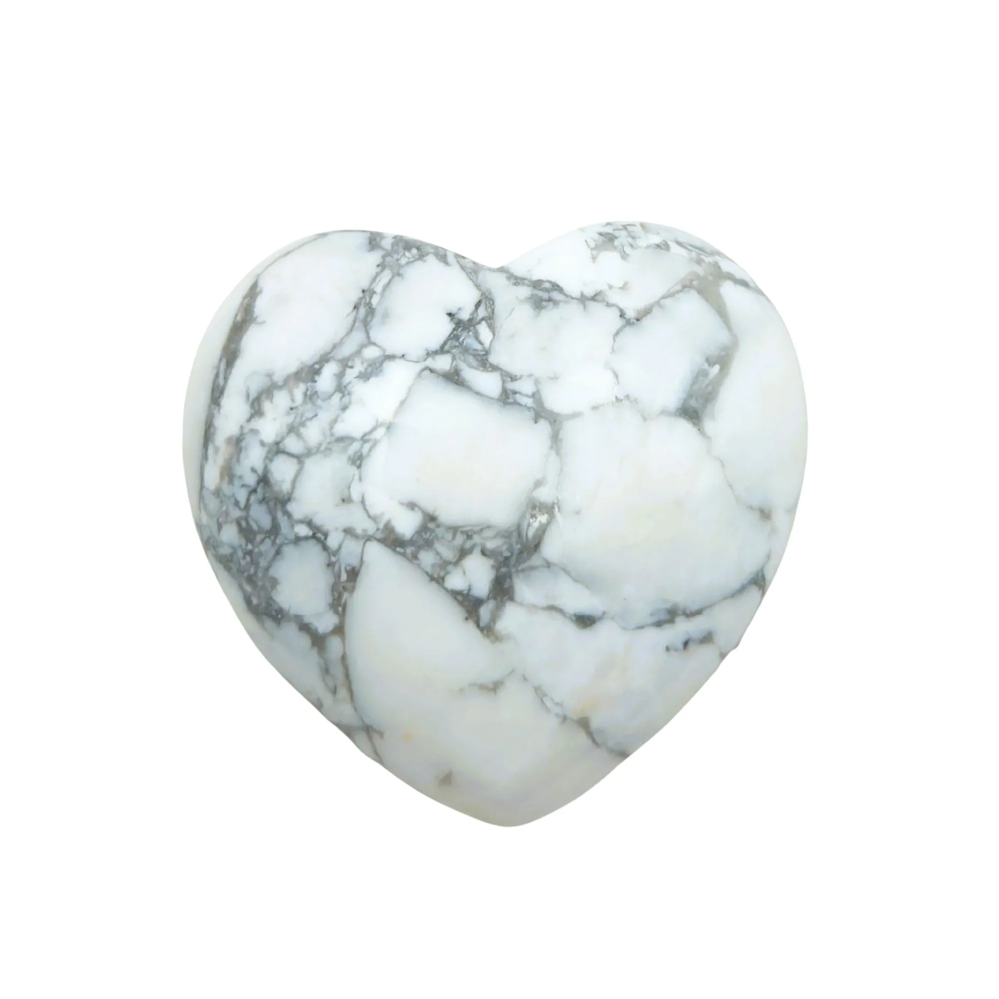 coeur en pierre d'howlite blanche Naturamada