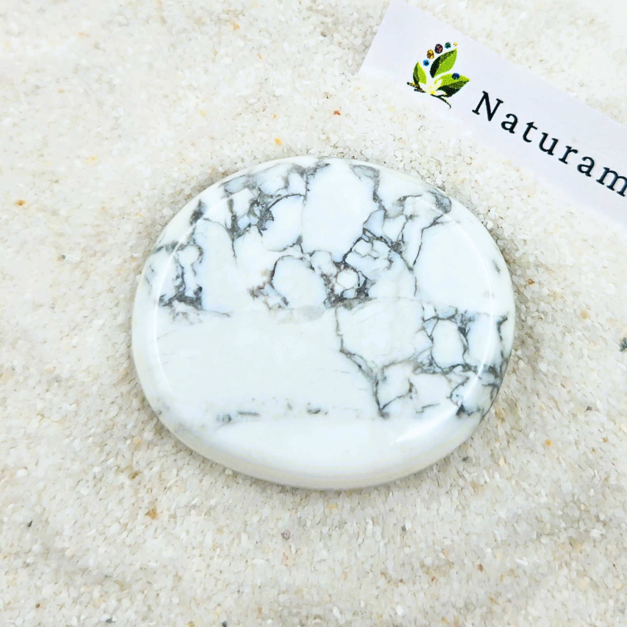 Galet Howlite - 40 mm